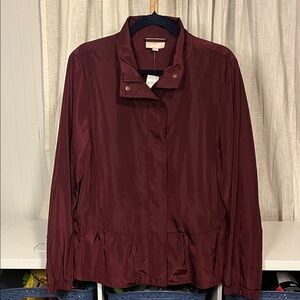 Loft Burgundy Utility Jacket, Size L
